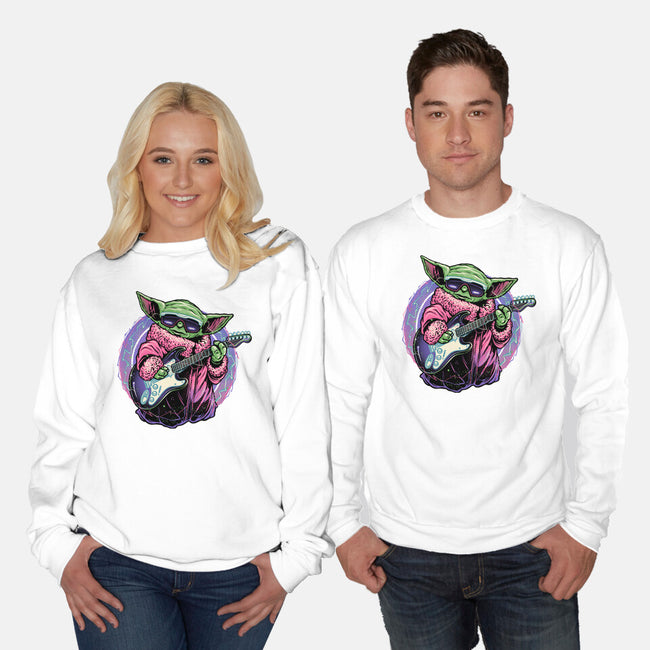 Electric Galaxy-Unisex-Crew Neck-Sweatshirt-glitchygorilla