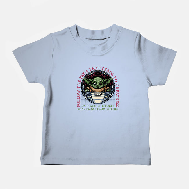 Path that leads to greatness-Baby-Basic-Tee-glitchygorilla