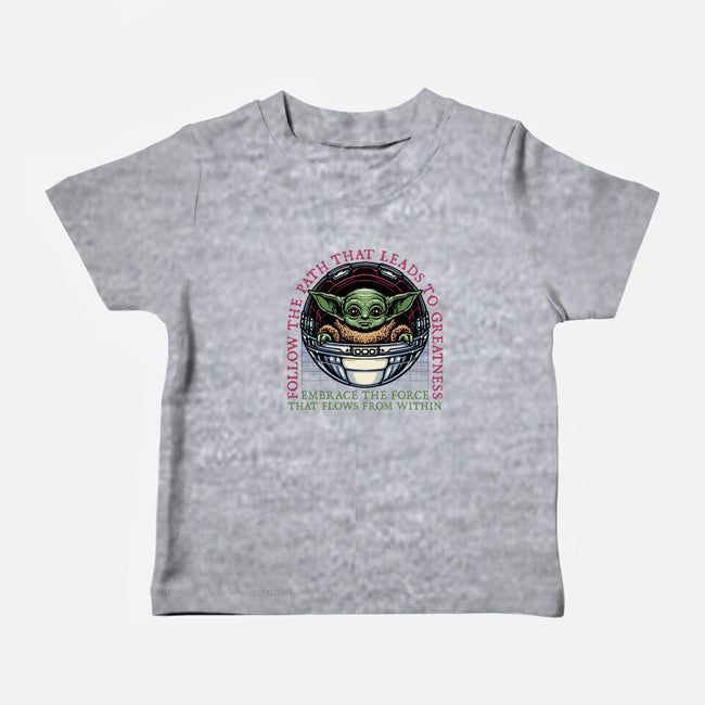 Path that leads to greatness-Baby-Basic-Tee-glitchygorilla