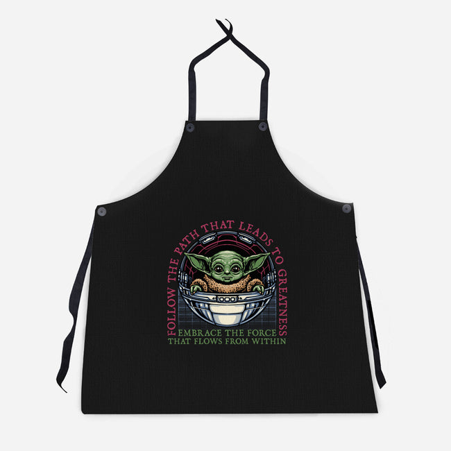 Path that leads to greatness-Unisex-Kitchen-Apron-glitchygorilla