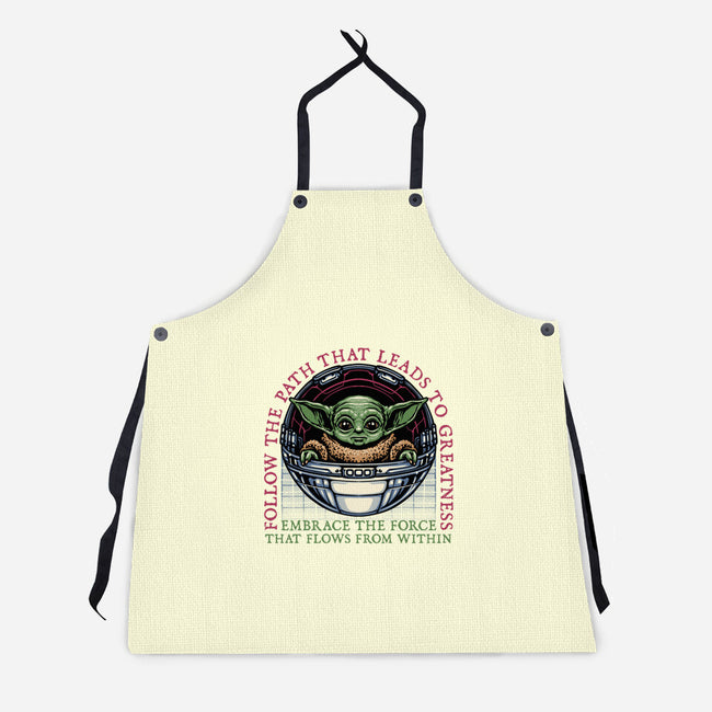 Path that leads to greatness-Unisex-Kitchen-Apron-glitchygorilla