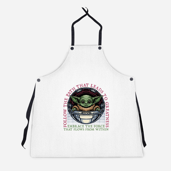 Path that leads to greatness-Unisex-Kitchen-Apron-glitchygorilla
