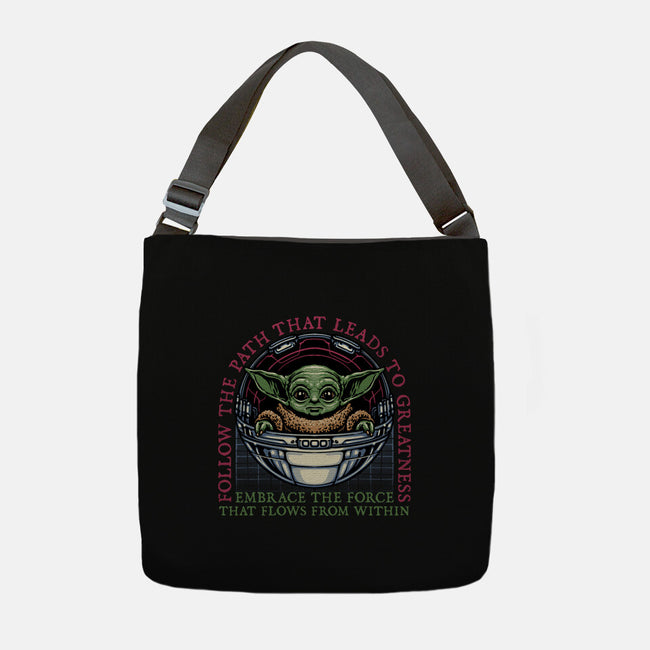 Path that leads to greatness-None-Adjustable Tote-Bag-glitchygorilla