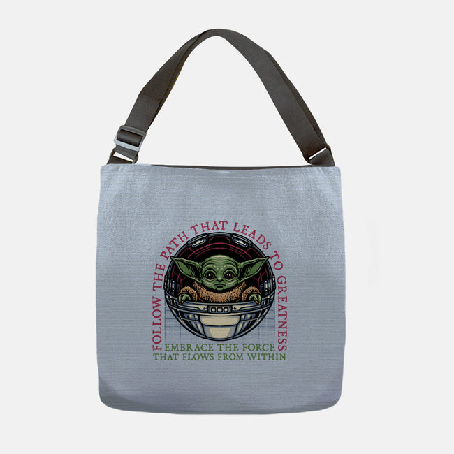 Path that leads to greatness-None-Adjustable Tote-Bag-glitchygorilla
