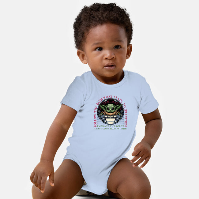 Path that leads to greatness-Baby-Basic-Onesie-glitchygorilla