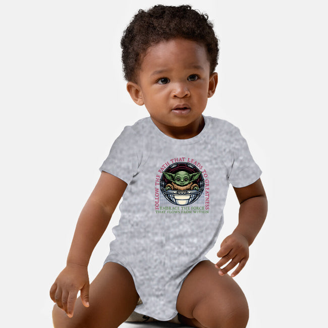 Path that leads to greatness-Baby-Basic-Onesie-glitchygorilla