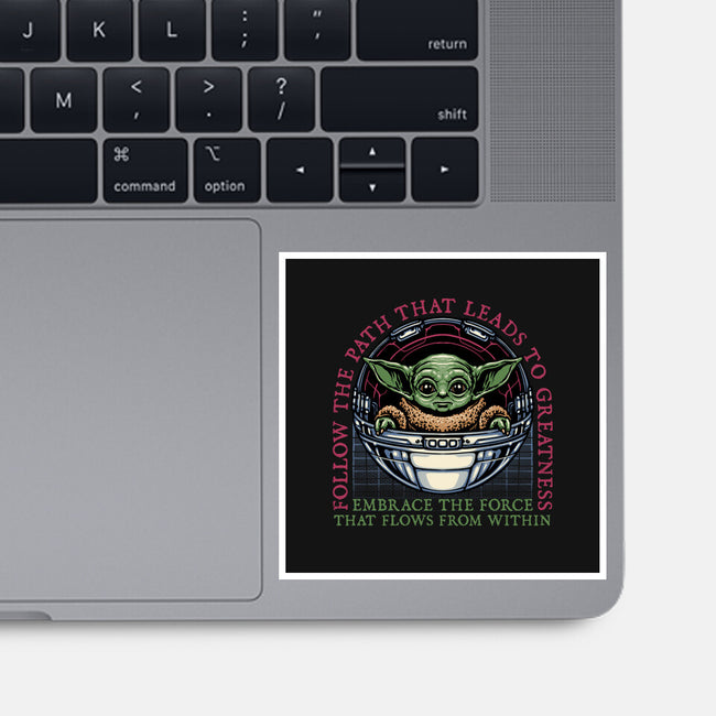 Path that leads to greatness-None-Glossy-Sticker-glitchygorilla