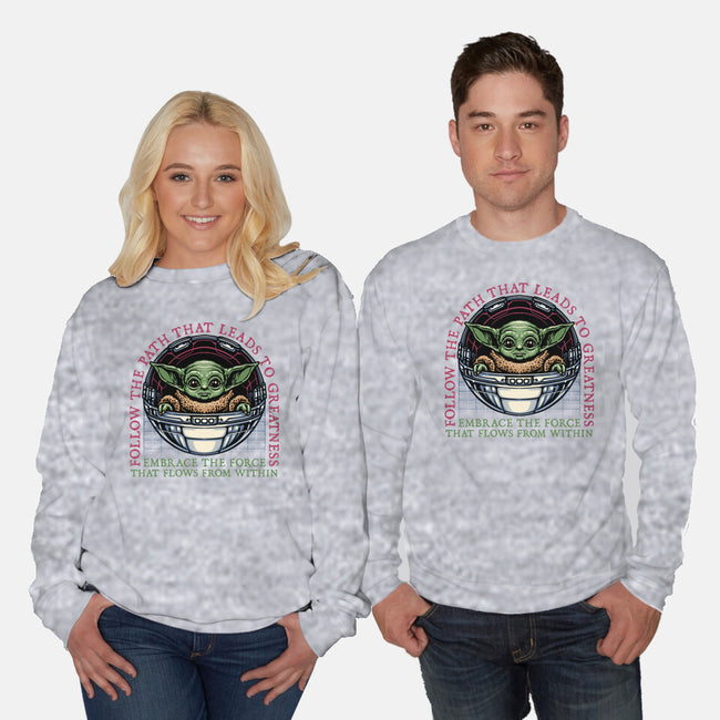 Path that leads to greatness-Unisex-Crew Neck-Sweatshirt-glitchygorilla