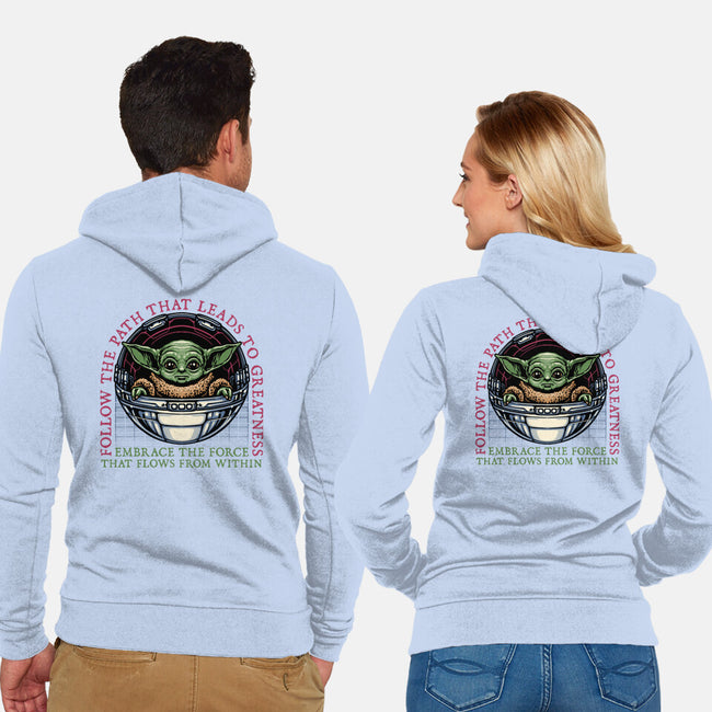 Path that leads to greatness-Unisex-Zip-Up-Sweatshirt-glitchygorilla