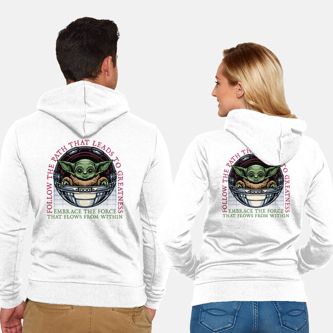 Path that leads to greatness-Unisex-Zip-Up-Sweatshirt-glitchygorilla