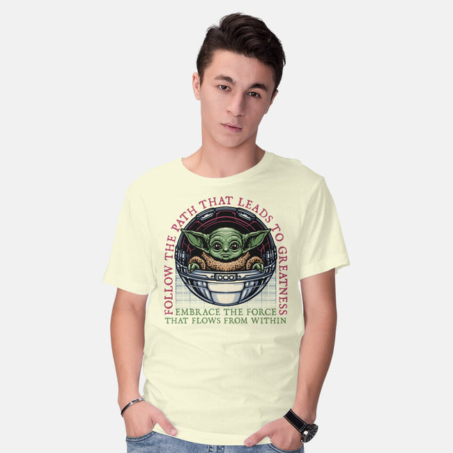 Path that leads to greatness-Mens-Basic-Tee-glitchygorilla