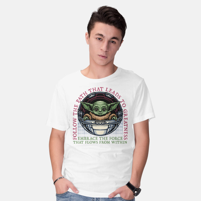 Path that leads to greatness-Mens-Basic-Tee-glitchygorilla