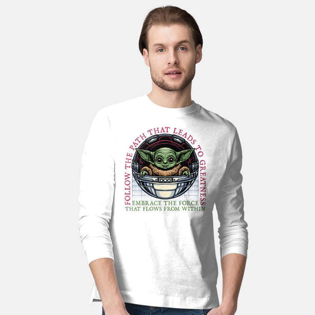 Path that leads to greatness-Mens-Long Sleeved-Tee-glitchygorilla