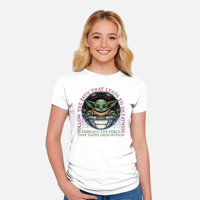Path that leads to greatness-Womens-Fitted-Tee-glitchygorilla