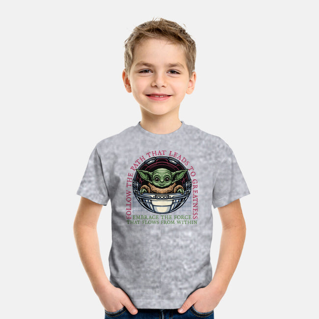 Path that leads to greatness-Youth-Basic-Tee-glitchygorilla
