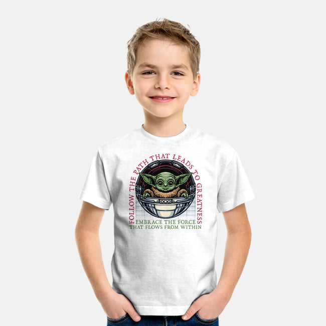 Path that leads to greatness-Youth-Basic-Tee-glitchygorilla