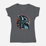 Bounty Hunters Code-Womens-V-Neck-Tee-glitchygorilla
