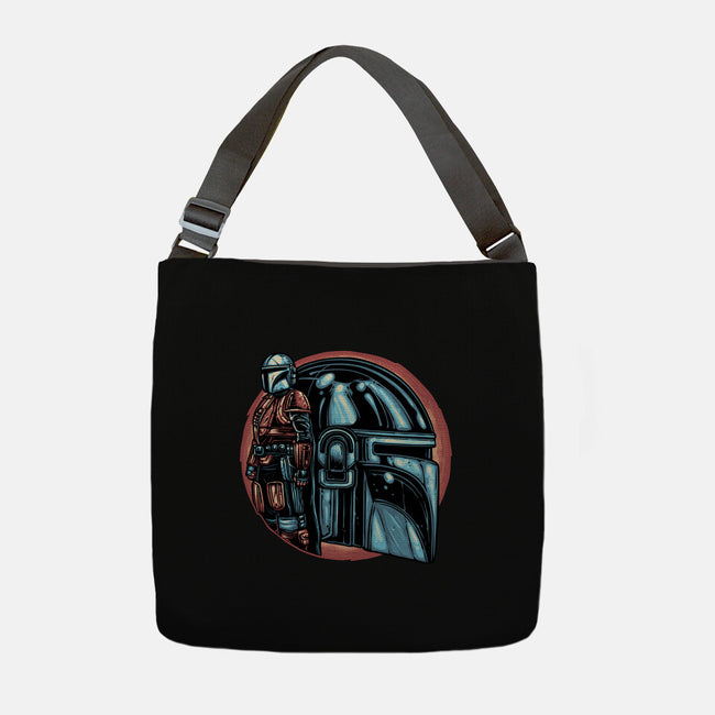 Bounty Hunters Code-None-Adjustable Tote-Bag-glitchygorilla