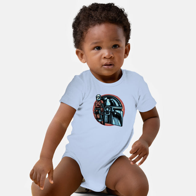 Bounty Hunters Code-Baby-Basic-Onesie-glitchygorilla