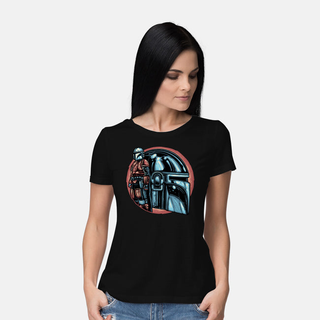 Bounty Hunters Code-Womens-Basic-Tee-glitchygorilla