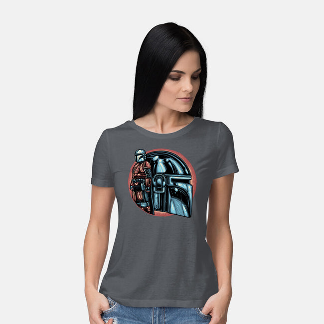 Bounty Hunters Code-Womens-Basic-Tee-glitchygorilla