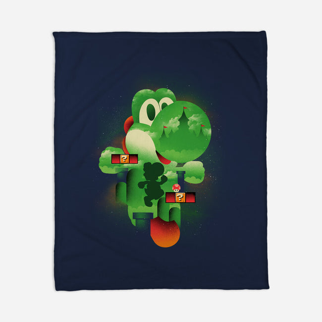Yoshi World-None-Fleece-Blanket-dandingeroz