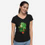 Yoshi World-Womens-V-Neck-Tee-dandingeroz