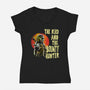 The Kin And The Bounty Hunter-Womens-V-Neck-Tee-kharmazero