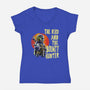The Kin And The Bounty Hunter-Womens-V-Neck-Tee-kharmazero