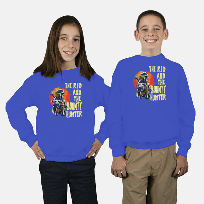 The Kin And The Bounty Hunter-Youth-Crew Neck-Sweatshirt-kharmazero
