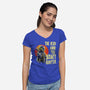 The Kin And The Bounty Hunter-Womens-V-Neck-Tee-kharmazero