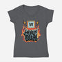 Heavy Metal Nerd-Womens-V-Neck-Tee-alfbocreative
