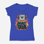 Heavy Metal Nerd-Womens-V-Neck-Tee-alfbocreative