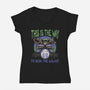 Rock The Galaxy-Womens-V-Neck-Tee-glitchygorilla