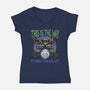 Rock The Galaxy-Womens-V-Neck-Tee-glitchygorilla