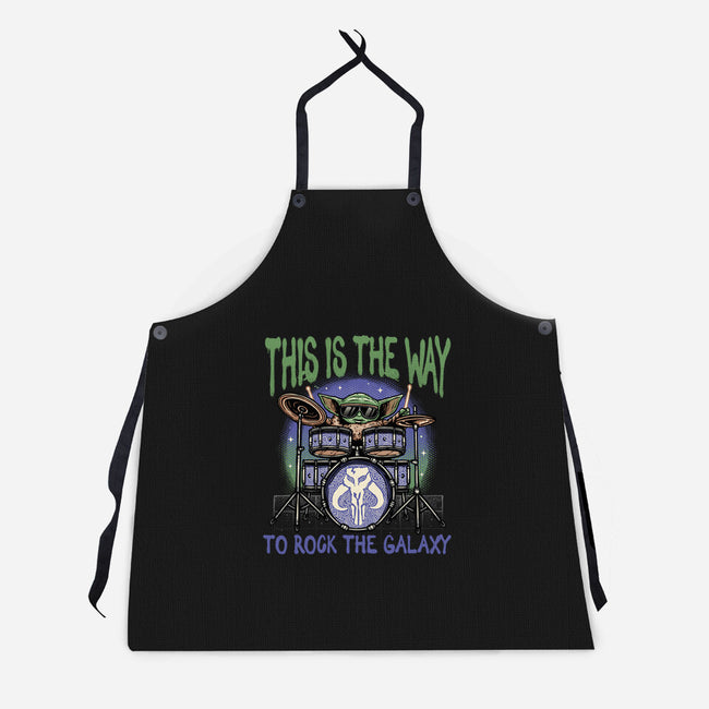 Rock The Galaxy-Unisex-Kitchen-Apron-glitchygorilla