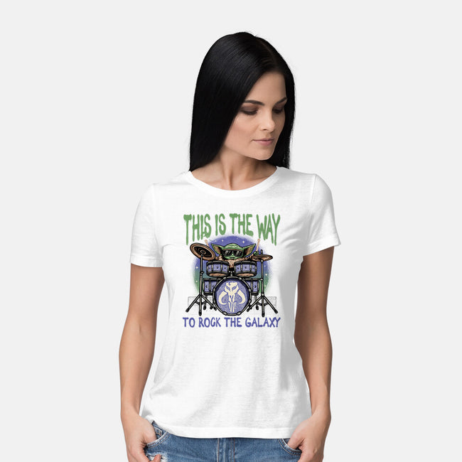 Rock The Galaxy-Womens-Basic-Tee-glitchygorilla