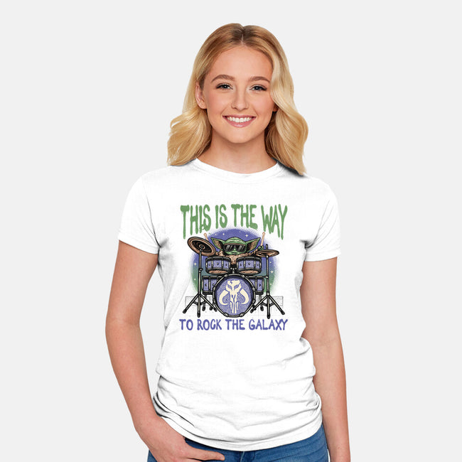 Rock The Galaxy-Womens-Fitted-Tee-glitchygorilla
