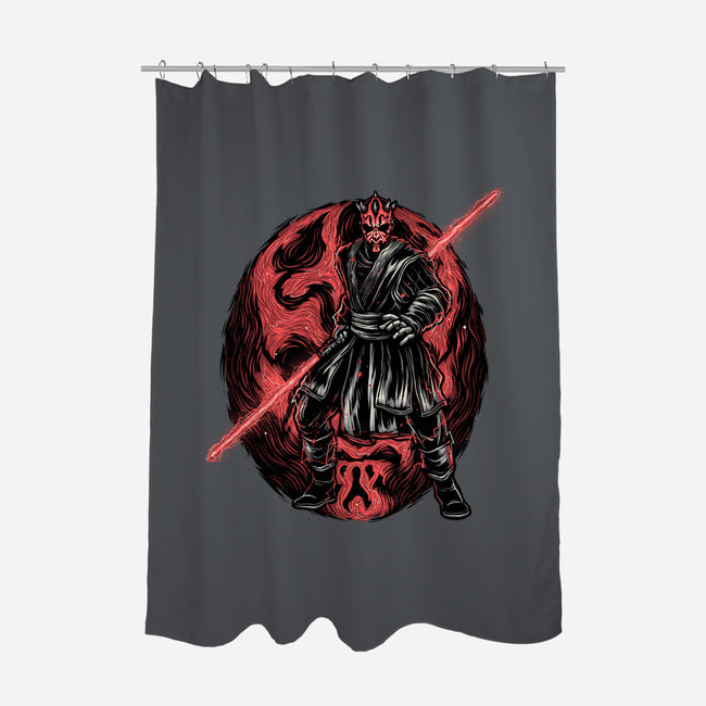 Red Is The Color Of Vengeance-None-Polyester-Shower Curtain-glitchygorilla