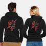 Red Is The Color Of Vengeance-Unisex-Zip-Up-Sweatshirt-glitchygorilla