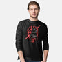 Red Is The Color Of Vengeance-Mens-Long Sleeved-Tee-glitchygorilla