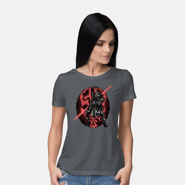 Red Is The Color Of Vengeance-Womens-Basic-Tee-glitchygorilla
