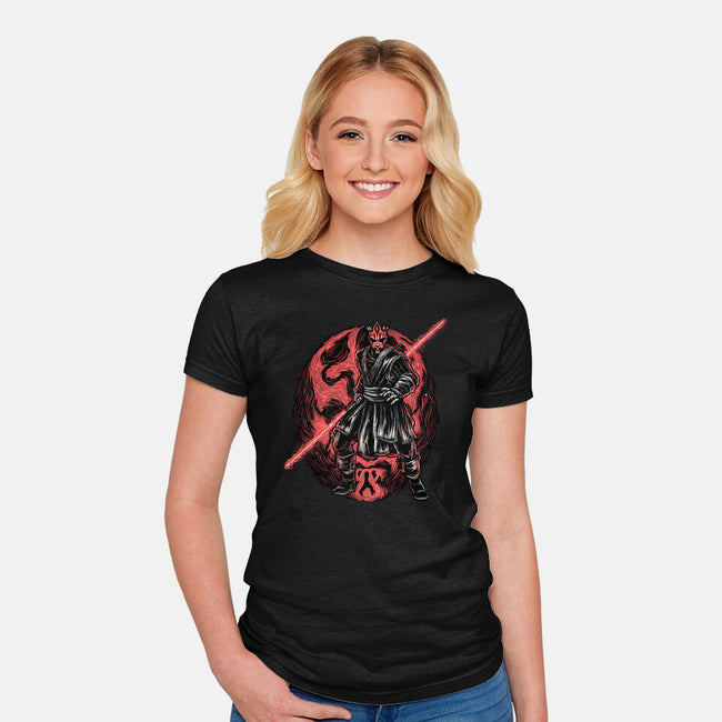 Red Is The Color Of Vengeance-Womens-Fitted-Tee-glitchygorilla