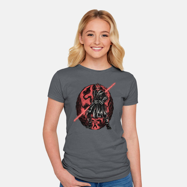 Red Is The Color Of Vengeance-Womens-Fitted-Tee-glitchygorilla