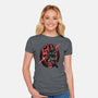 Red Is The Color Of Vengeance-Womens-Fitted-Tee-glitchygorilla