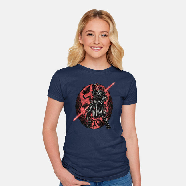 Red Is The Color Of Vengeance-Womens-Fitted-Tee-glitchygorilla