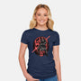 Red Is The Color Of Vengeance-Womens-Fitted-Tee-glitchygorilla