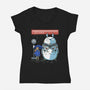 My Cyber Neighbor-Womens-V-Neck-Tee-Astrobot Invention