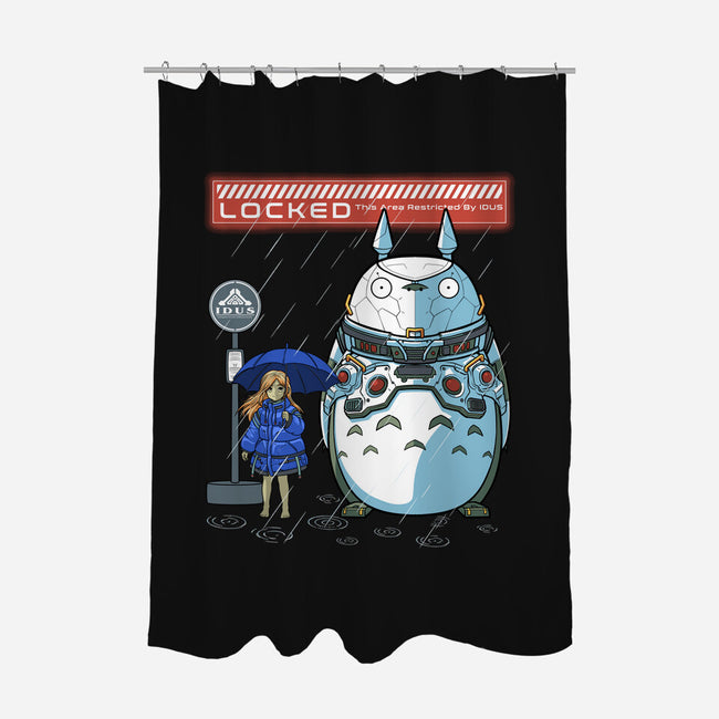 My Cyber Neighbor-None-Polyester-Shower Curtain-Astrobot Invention