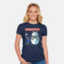 My Cyber Neighbor-Womens-Fitted-Tee-Astrobot Invention